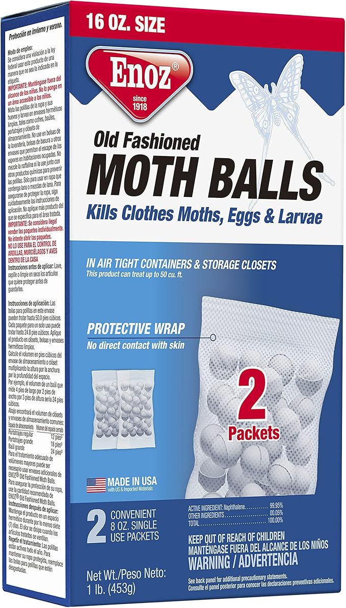 Enoz Old Fashioned Moth Balls, 16 Ounce