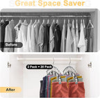 Legging Organizer for Closet, Metal Yoga Pants Hanger w/Rubber Coated 4 Pack w/10 Clips Hold 40 Leggings, Hangers Space Saving Hanging for Closet Organizers and Storage-Gray