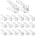 Clear Shoe Slot Organizer, 30 Pack Adjustable Shoe Slots Organizer for Closet Clear Shoe Stackers Shoe Rack Holder Shoes Space Savers for a Pair of Shoes
