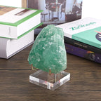 Hipiwe Clear Acrylic Display Stand Holder with Adjustable Metal Arms Display Easel Stands for Gemstones Fossils Minerals Agate Slabs Plates Crystals Saucers Collectibles, 2.4x2.4x4.1 inch