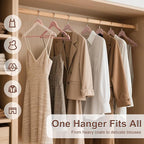 HOUSE DAY Cedar Hangers for Closet, Smooth Cedar Wood Hangers 10 Pack with Rings, 360° Swivel Hook, U-Shape Notched, Non Slip Pant Bar, Sturdy Wooden Clothes Hanger for Coats, Dresses, Suits