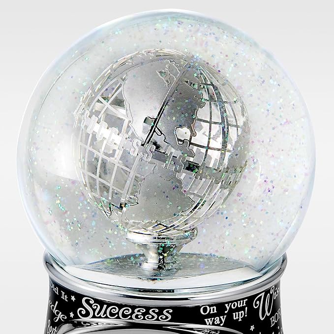 THINGS REMEMBERED Engraved Graduation Success Musical Snow Globe, Plays “The Impossible Dream” Music, Beautiful and Unique Graduation Gift (Free Customization)