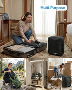 2-Pack Vacuum Seal Bags for Clothing Travel with Portable USB-Powered Pump, Triple Your Space, Reusable Space Saver Compression Bags for 27"- 32" Luggage Suitcase & Home Storage (Large)