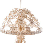 Macrame Wall Hanging,Jellyfish Dream Catcher with Star Lights,Bohemian Woven Wall Art Decor Beautiful Apartment Dorm Room Door Decoration (White)