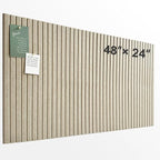Large Cork Board for Office, 8 Pack Felt Wall Tiles with Slat Wall Paneling and Safe Removable Adhesive Tabs, Felt Bulletin Board Pin Board Cork Boards for Walls - Tan