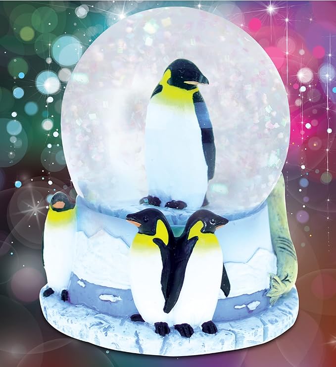 CoTa Global Penguin Snow Globe - Sparkly Water Globe Figurine with Sparkling Glitter, Collectible Novelty Ornament for Home Decor, for Birthdays, Christmas, and Valentine's Day - 65mm