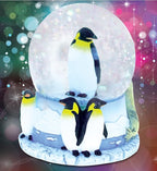 CoTa Global Penguin Snow Globe - Sparkly Water Globe Figurine with Sparkling Glitter, Collectible Novelty Ornament for Home Decor, for Birthdays, Christmas, and Valentine's Day - 65mm