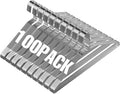 SPECILITE Wire Metal Clothes Hangers Bulk 100 Pack for Standard Size Suits, Coats, Shirts, Pants, Skirts, Space Saving, Non Slip,16 Inch 12 Gauge Ultra Thin, Silver