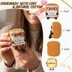 Cute Toast Doll Mother's Day Birthday Gifts for Moms,Mom Gifts from Daughter Son,3.4x2.8x2.2In Mother's Day Mom Toast Crochet Doll