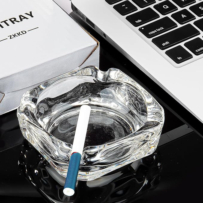 Glass Ashtray, Home Ashtrays, Cool Ashtrays Cute Ashtray Square Transparent