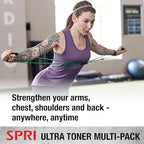SPRI Ultra Toner Figure 8 Resistance Band with Padded Handles Great for Stretch, Exercise, Fitness Training, Yoga, Resistance Weights, Therapy, Gym or Home Workout Equipment.
