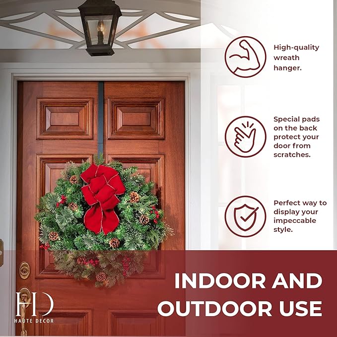 Haute Decor Adjustable Length Wreath Hanger - 20 Lb. Capacity