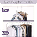 Mr. Pen Space Saving Hangers - 8 Pack White Space Saver Shirt Hangers, Clothes Organizer