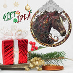 Horse Stained Glass Orament - Christmas Ornament - Christmas Decorations for Tree - Holiday Present ldeas - Gift Exchange