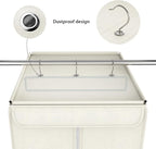 Zilink Garment Storage Bags for Hanging Clothes 40" Suit Garment Bag with Clear Window Space Saving Hanging Garment Bags for Suits, Shirts, Short Skirts, Beige