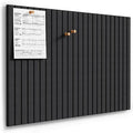 MaxGear Large Cork Boards for Walls 36" x 24", Black Felt Bulletin Board Tiles for Office Decor, 6 Pack Felt Wall Tiles with Slat Paneling, Push Pin Board Home Wall Organizer