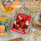 SCENTORINI Wax Melts, Scented Wax Cubes Strong Scent, Summer Scents Soy Wax for Wax Warmer - Pineapple, Watermelon, Strawberry, Mango, Passion Fruit, Mint, 6 Pack
