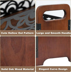 Magazine Holder,Wood Magazine Rack Floor,Rustic Magazine File Holder Organizer,Decorative Magazines Storage Basket for Books,Newspapers,Mails,Files
