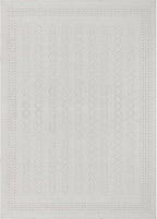 Micro Loop Indoor Rug White 5x7 Boho Geometric Neutral Area Rugs for Living Room Soft Luxury Modern Low and High Pile Durable Stain Resistant Non-Shedding Indoor Area Carpet 5 x 7