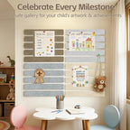 Cork Board for Walls - 8 Pack Felt Pin Board Bar Strips - Self-Adhesive Lightweight Bulletin Board - Cork Board for Office with 40 Push Pins No Damage for Wall