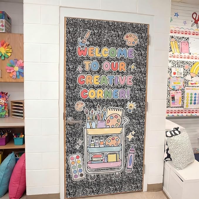 Hahafelt 1.3x39 ft Fabric Bulletin Board Roll Composition Notebook Bulletin Board Marble Non-Woven Reusable Waterproof Erasable Wrinkle Resistant Fabric Roll for Background Decor DIY Craft