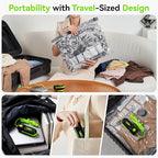Vacuum Bags for Travel with USB and TYPE C Pump,vacuum seal travel bags,15 Pack Carry-on Size Compression Packing Bags for Luggage,Space Saver for Clothes and Clothing Travel（Green）