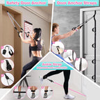 Resistance Band Set. Exercise Bands with Handles, Door Anchor and Ankle Strap. Home Gym, Supports Full-Body Workouts - with Training Guide and Fitness Video