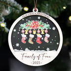 Baby First Christmas Ornaments 2026, Family of Four Ornament, Newborn Baby Gifts for Couples, Baby Announcements Ideas, First Time Parents Mom Dad Gifts, Our First Christmas Decoration Ornament