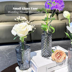 Mini Bud Vases As Wedding Centerpieces for Tables,Clear Bud Vases for Flowers,Small Flower Vases Suitable for Birthday Party,Anniversary,Wedding Reception,Baby Shower (Black, 12PCS)