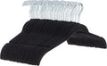 Amazon Basics Space-Saving Slim Velvet Non-Slip Clothes Hangers for Closet Organization, Sturdy with Shoulder Notches, Black, 50-Pack