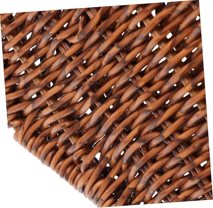VOSAREA Indoor Umbrella Stand with Rattan Weave Design Plastic Holder for Entryway Cafes Hotels Efficient Umbrella Storage Organizer for Canes and Walking Sticks
