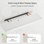 Vivelove Single Floating Shelves 36 Inches, 36 x 10 inch Deep x 1.8 in Thick, Long Floating Shelves for Bedroom, Living Room, Kitchen, Office, Shelves for Wall, Modern Home Decor, White