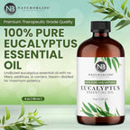NaturoBliss 100% Pure Natural Undiluted Eucalyptus Essential Oil (4oz) Premium Therapeutic Grade Aromatherapy
