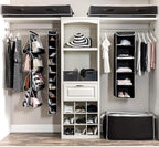 ZOBER Hanging Closet Organizer, 5-Shelf - Hanging Storage Organizer Shelves for Clothes, Towels, Toys - College Dorm Room, Nursery, & Home Closet