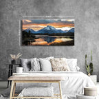 Large Mountain Wall Art for Living Room Sunset Nature National Park Posters Grand Teton Landscape Wall Decor Snake River Wyoming Scenery Canvas Prints Artwork for Bedroom Office Home Decoration 30x60"