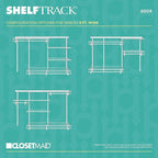ClosetMaid ShelfTrack Wire Closet Organizer System, Adjustable from 5 to 8 Ft., with Shelves, Clothes Rods, Hardware, Durable Steel, White