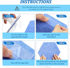 Mindsoft 16 Pcs Hexagon Cork Board for Walls with 50 Wooden Push Pins 6.7 x 5.9 in Felt DIY Tiles Notice with Nano Tape Hanging Bulletin Board for Home Photo Office Memo Note(Ocean)