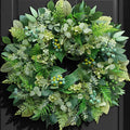 24 Inch Green Wreath for Front Door - Artificial Greenery Wreath with Berries, Indoor Outdoor All Season Year Eucalyptus Wreath for Farmhouse Home Decor, Spring Summer Fall Winter