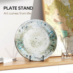 HONGYUTAI 3 Pack 8 Inch Plate Stands for Display Picture - Table Top Display, Decorative Metal Frame Holders for Book, Photo and Platter, Tabletop Art, Black
