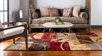 Unique Loom Barista Collection Area Rug - Kouillou (9' x 12' Rectangle, Multi/ Brown)