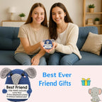 for Women Men, Handmade Crochet Elephant Doll, Cute Emotional Support Animal Gift for Friends, Inspirational Cheer Up Gift, Birthday Graduation Gift Idea