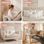Utopia Bedding 14x20 Pillow Inserts, Set of 2, White – Indoor Decorative Throw Pillows for Bed, Sofa & Couch – Soft, Supportive & Fluffy Cushion Inserts