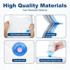 HOUSE DAY 10 Medium Vacuum Seal Bags For Clothing Travel, 80% Space Saving Travel Vacuum Bags with Electric Pump, Vacuum Storage Bags For Clothes, Blankets, Moving, Camping, Toys, Reusable & Durable