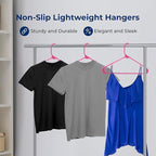 SereneLife 150 Pack Plastic Hangers, Non-Slip, Space-Saving Closet Organizers, Durable and Strong for Shirts, Sweaters, Hoodies, Kids Clothes & Dresses, Ultra-Thin, Lightweight