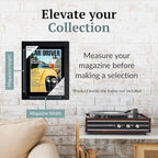 Creative Picture Frames 8.5 x 11.25 Magazine Frame with Full-Strength Glass, Holds Up To A 1/4" Thick Media with Installed Hangers for Easy Mounting, 11x14 Black Frame with Black Mat