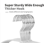 TOPIA HANGER Metal Hangers 30 Pack, Non Slip Clothes Hangers Space Saving, Heavy Duty Rubber Coated Wire Hanger for Coat, Shirt, Dress, Pants-Grey, CT12G30