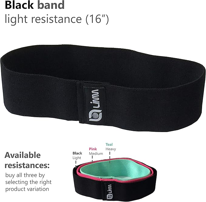 Fittest Pro by Limm Resistance Bands for Legs and Butt, Fabric Exercise Loop Bands Yoga, Pilates, Rehab, Fitness and Home Workout, Strength Bands for Booty