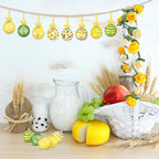 Zeyune 16 Pcs Lemon Summer Ornaments for Small Tree Summer Tree Ball Hanging Ornaments Lemon Ball Hanging Decorations for Holiday Party Decor