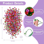 Fake Artificial Hanging Flowers for Outdoor Spring Decor 2PCS Faux Silk Flowers Plants for Outdoor Outside Planter UV Resistant Daisy for Porch Front Door Patio Balcony Yard Décor