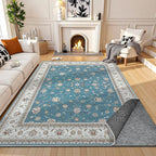 Waterproof Rug Pad, 5x8 ft Under Area Rug Carpet Pad, Non Slip Felt Rug Pads for Hardwood Floors, Keep Carpets in Place Soft and Prevent Rug from Wrinkling or Buckling